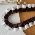Chocolate Polka Dot Spliced Style (No. 13) / 1 Meter (Width 2.5cm)