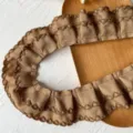 Coffee Double-Layer Pleated Embroidered Edge Style (No. 6) / 1 Meter (Width Approx 4cm)
