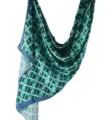 85*180cm / Cyan Navy Geometric Pattern (82-04)