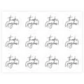 Stijl 10 / 10 Vellen (120 Stickers/Verpakking) / Zwart Wit