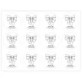 Stijl 11 / 10 Vellen (120 Stickers/Verpakking) / Zwart Wit