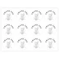 Stijl 14 / 10 Vellen (120 Stickers/Verpakking) / Zwart Wit