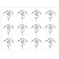 Stijl 16 / 10 Vellen (120 Stickers/Verpakking) / Zwart Wit