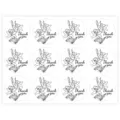 Stijl 19 / 10 Vellen (120 Stickers/Verpakking) / Zwart Wit