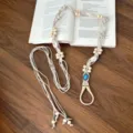 White Cord Beaded Waist Chain (K0131B)