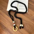 Shell Beaded Cotton Cord Waist Chain (K0231B)