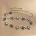 Opengewerkte Kruis Hart Taille Ketting (K0369)