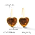 Amber Heart Style (OD-E11189-BN) / Amber Brown