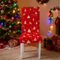 Red Base White Deer Christmas Tree Print (HYYT01-4) / 1 Piece/Pack