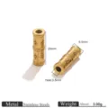 Perle Tube Longue Texture Soleil / Or