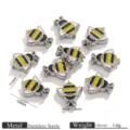 Abeja Esmalte - Color Acero / 5 Piezas/Paquete