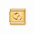 Gold Double Heart / 1 Piece/Pack