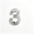 Zahl 3 / Silber