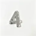 Zahl 4 / Silber