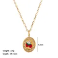 Aardbei Ketting / 39+5cm / Goud