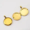 Estilo Redondo Pequeño (29.62x19.88mm) / Chapado en oro 18K