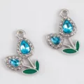 Zilver Blauwe Bloem