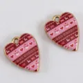 Heart Xmas Ribbon (DZ5244) / 15.5x19.5mm