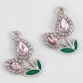 Zilver Roze Bloem