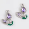 Zilver Paarse Bloem