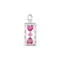 Alleen Hanger (N1573) / 925 zilver / Zilver (Magenta Zandloper)