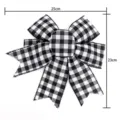 Style Queue d'Hirondelle à Carreaux Noir et Blanc / 25cmx23cm