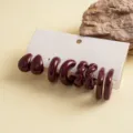 Earring Post Style / 8-Piece Set / Red