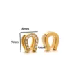 Horseshoe (White Rhinestone) / Gold