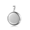 Silver Round Mirror Polished Locket / Silver