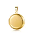 Gold Round Mirror Polished Locket / Gold