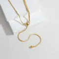 Estilo de Borla Deslizante de Cilindro Micro Strass (S-N2087-xmy) / Dorado