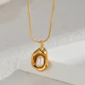 Estilo de Colgante de Perla Irregular de Metal Fundido (S-N2092-zz) / Dorado