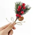 20cm Red Berry Cluster (Non-Frosted)