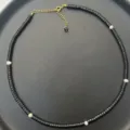 Obsidiaan met natuurlijke parel