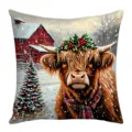 Motif Couronne Vache Highland (Style A) / Taille Carrée (Sans Noyau) / Style A