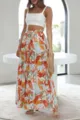 Estampado Naranja Cian Beige
