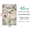 A5 (96 Sheets / 100gsm) / Retro Time - Green