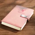 Hertenkop Magnetische Gesp Stijl / A5 (360 Pagina's) / Kersenbloesem Roze