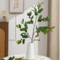 Großer Stechpalmenblatt-Zweig / 109cm Länge