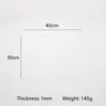 40cmx30cmx1mm / Blanc