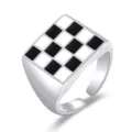 Square Checkerboard Open Ring (J20)