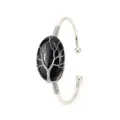 Levensboom Draadgewikkelde Stijl / Zilverkleur Obsidiaan
