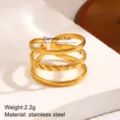 Triple Layer Rope Texture Style (Style 124) / Gold