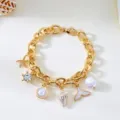 Gold And White Bracelet