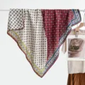 Pois Losange Diagonal - Rouge et Blanc