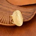 Vintage Oval Carved Style (J494-A) / Gold