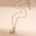 Stile Malocchio Piangente Smalto Blu e Bianco (a)