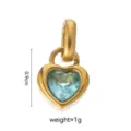 Colgante Piedra de Nacimiento Marzo - Dorado