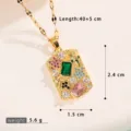 Multicolor Zirconia Emerald Style (NKL04158)