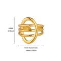 Triple Parallel Intertwined Style (G128810) / Gold